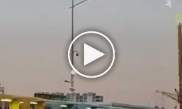 لحظه اصابت پهپاد یمنی به یک هتل در اسرائیل